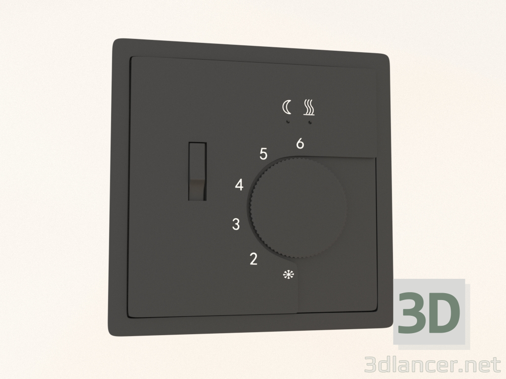 modello 3D Termostato per riscaldamento a pavimento (nero, DA14933) R98 - anteprima