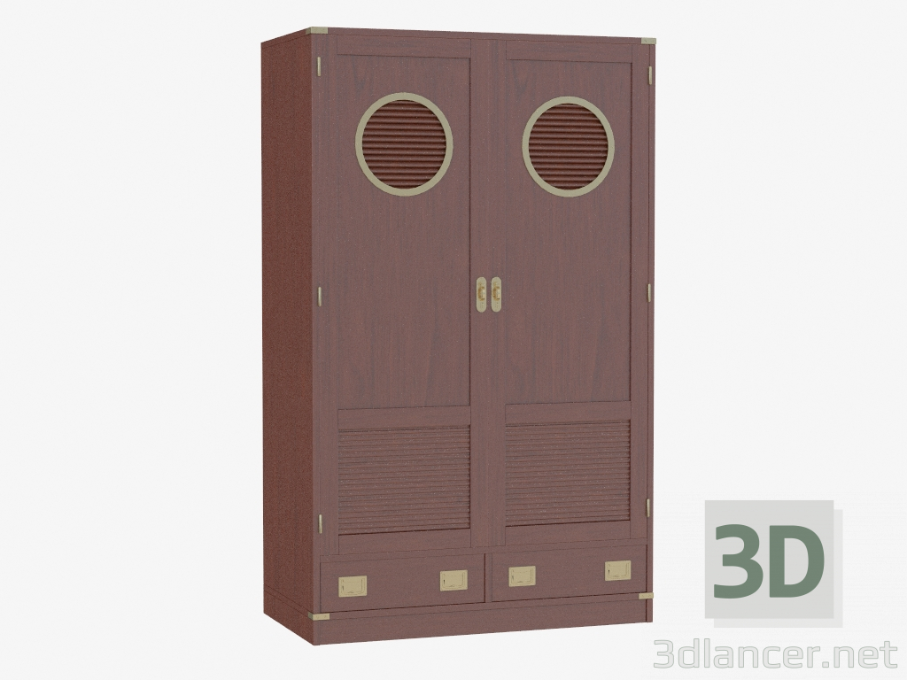 3d model Two-door wardrobe in a marine style - preview