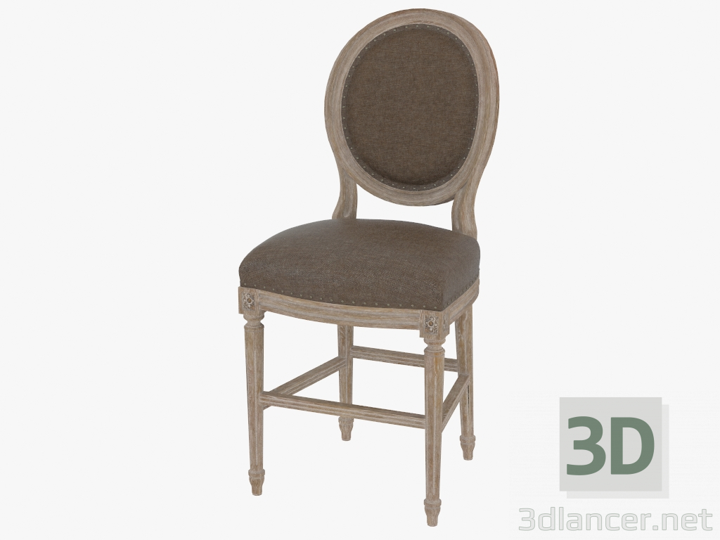 3d модель Стілець обідній VINTAGE LOUIS ROUND BACK COUNTER STOOL (8828.3001.А008) – превью