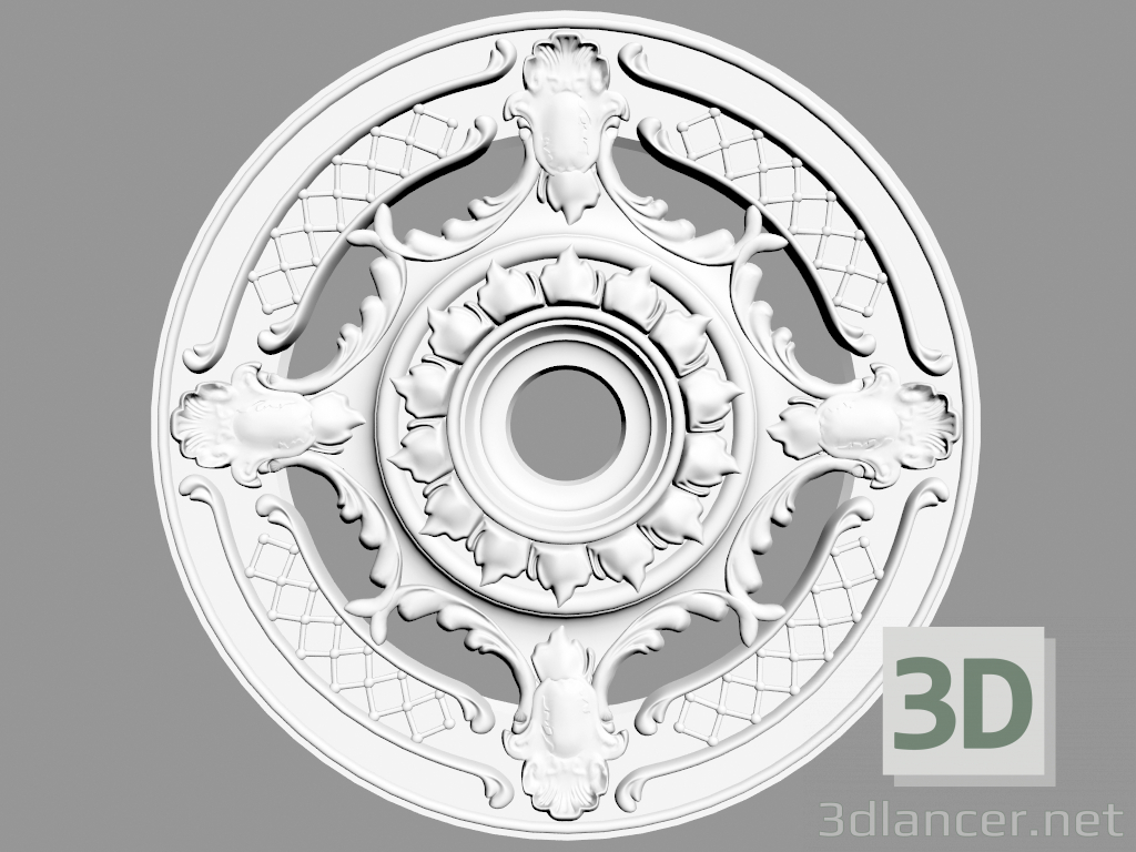 3d модель Розетка потолочная (Р22) – превью