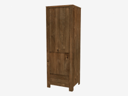 Kleiderschrank 1 Tür 1D (65 x 190 x 55 cm)