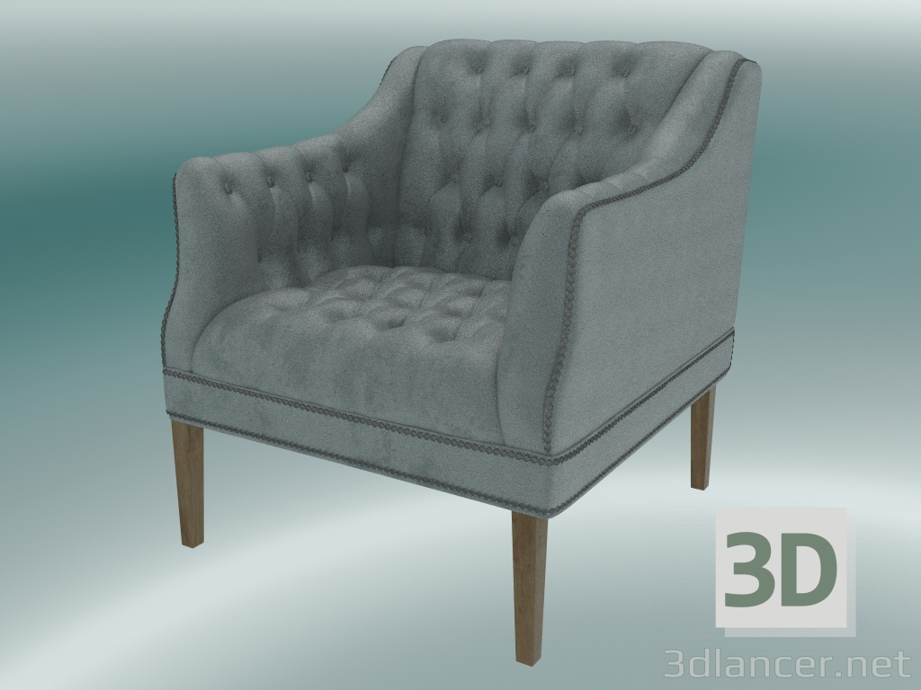 3d model Sillón Bristol (gris) - vista previa