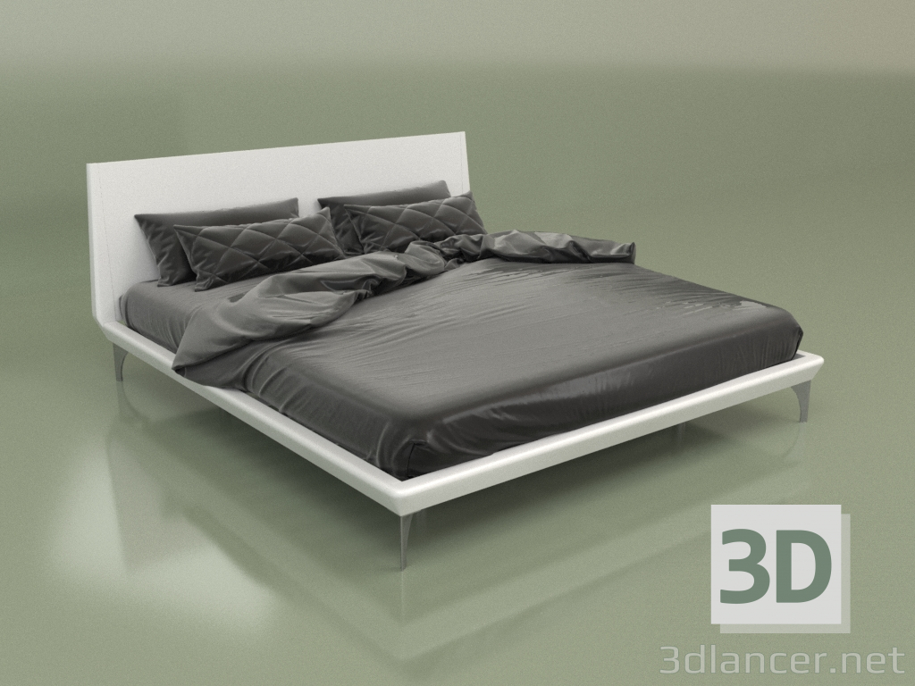 3d model Cama matrimonio GL 2018 (Blanco) - vista previa