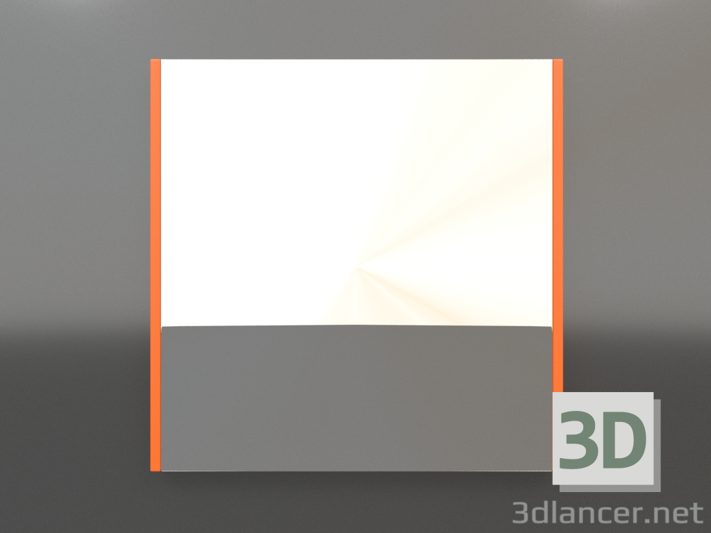 3d model Mirror ZL 01 (400х400, luminous bright orange) - preview