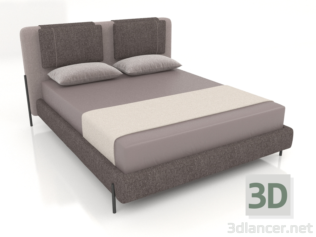 3D Modell Doppelbett Larry (1900) - Vorschau