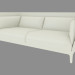 3D Modell Ledersofa Doppel - Vorschau