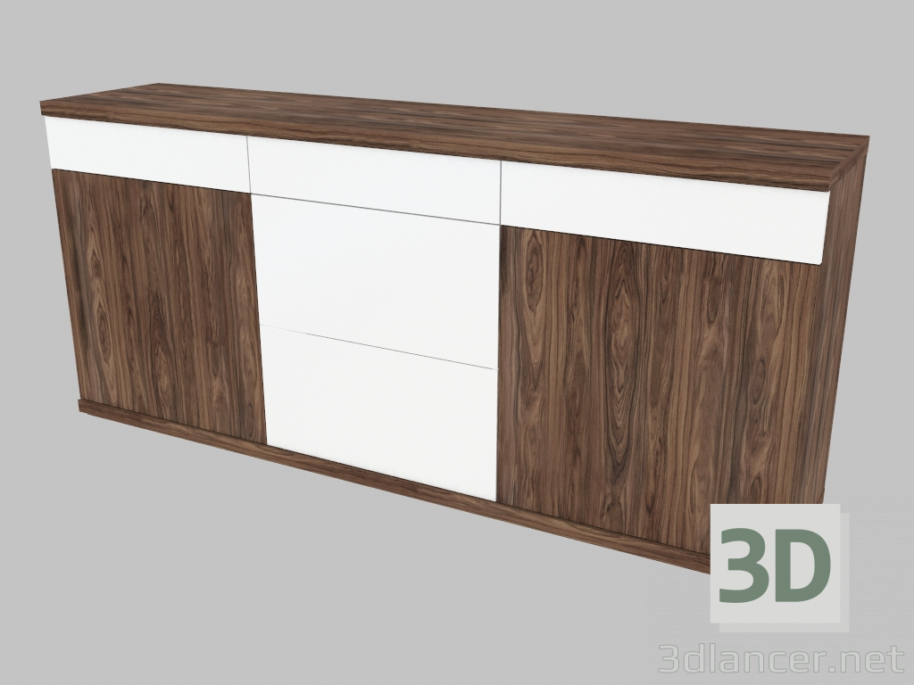 modèle 3D Buffet à trois sections (6160-45) - preview