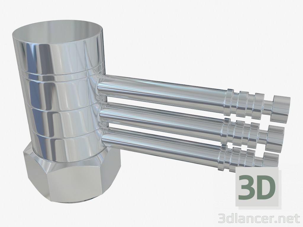 3D Modell Aufhänger FAN-3 (auf dem mit Wasser beheizten Handtuchhalter) - Vorschau