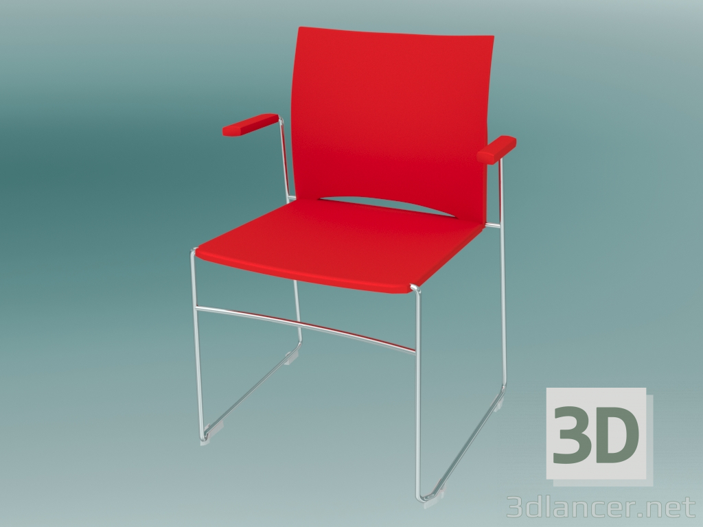 3d model Silla de visitante (550V 2P) - vista previa