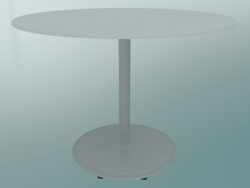 Table BON (9382-51 (⌀ 70cm), H 51cm, blanc HPL, blanc en fonte blanche)