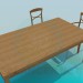 3d model A large dining table - preview