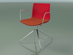 Silla 0279 (giratoria, con reposabrazos, con cojín de asiento, LU1, PO00104)