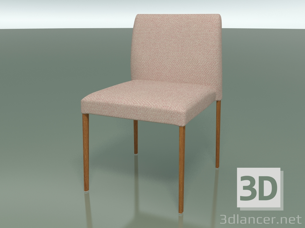 modello 3D Sedia impilabile 2700 (con rivestimento in tessuto, effetto teak) - anteprima