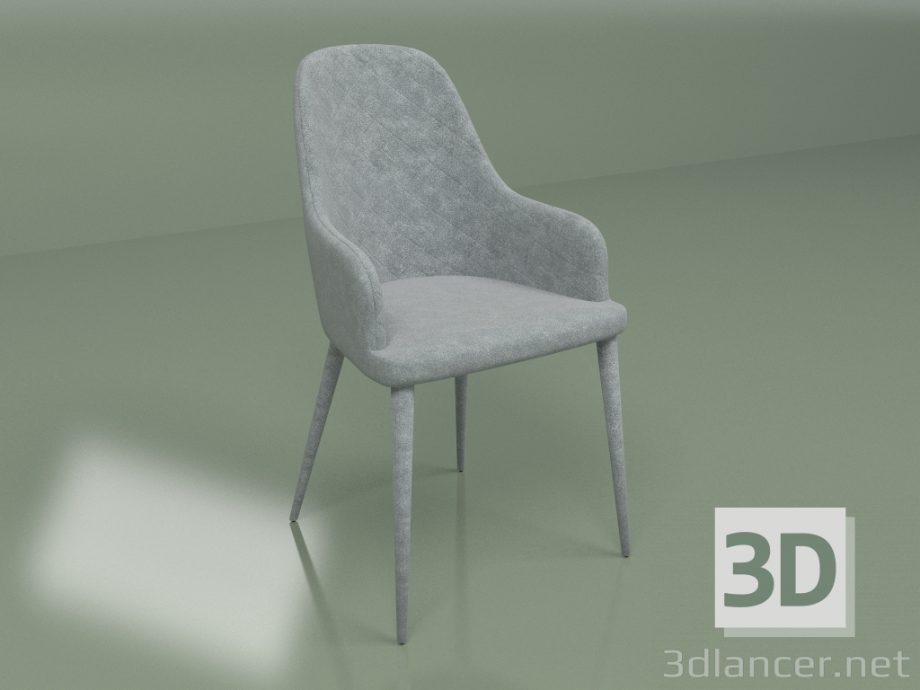 3d model Silla Elizabeth (gris) - vista previa