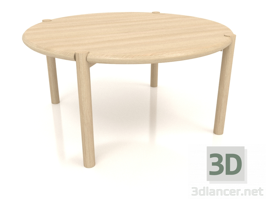 3d model Mesa de centro JT 053 (extremo redondeado) (D=820x400, blanco madera) - vista previa