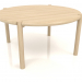 modèle 3D Table basse JT 053 (extrémité arrondie) (D=820x400, bois blanc) - preview