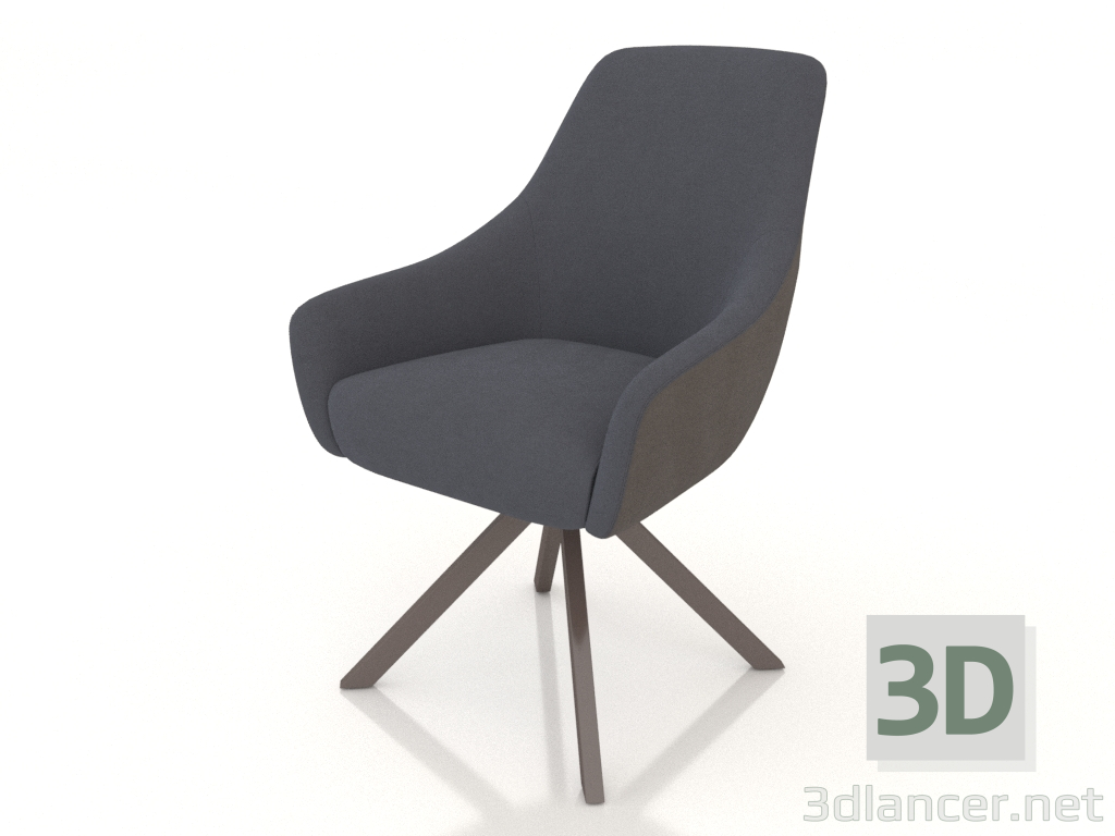 3d model Silla Emma (grafito-capuchino-bronce) - vista previa