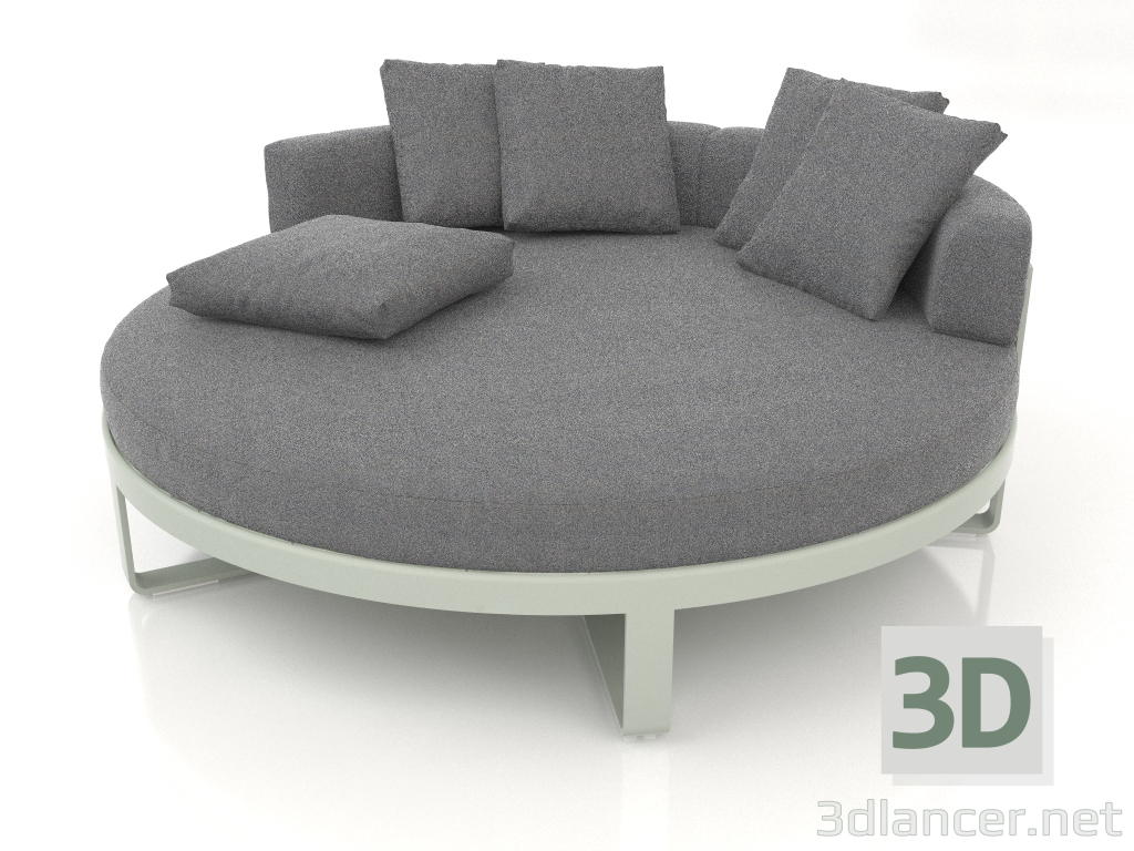 modello 3D Letto rotondo per relax (Grigio cemento) - anteprima