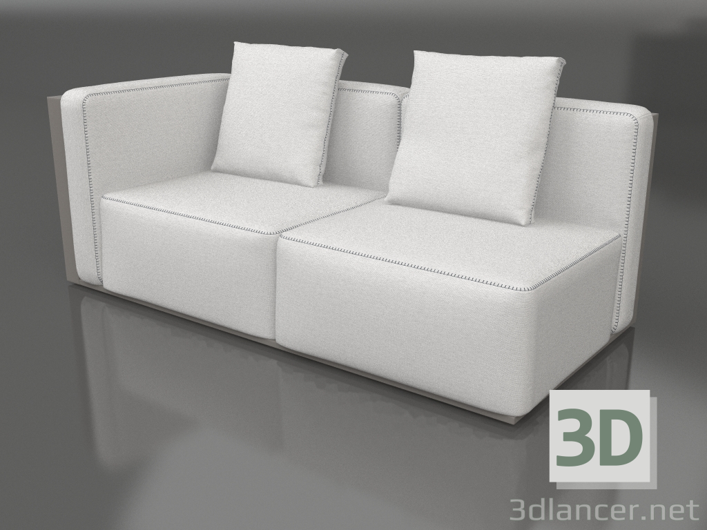 3d model Sofa module, section 1 left (Quartz gray) - preview