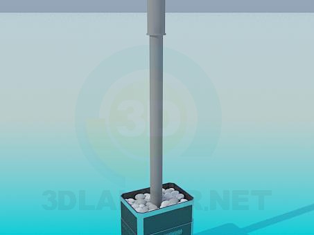 modello 3D Stufa sauna - anteprima