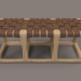 modello 3D di Bench Bungalow prodotto da Riva 1920. Designer Jamie Durie. comprare - rendering