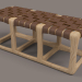 modello 3D di Bench Bungalow prodotto da Riva 1920. Designer Jamie Durie. comprare - rendering