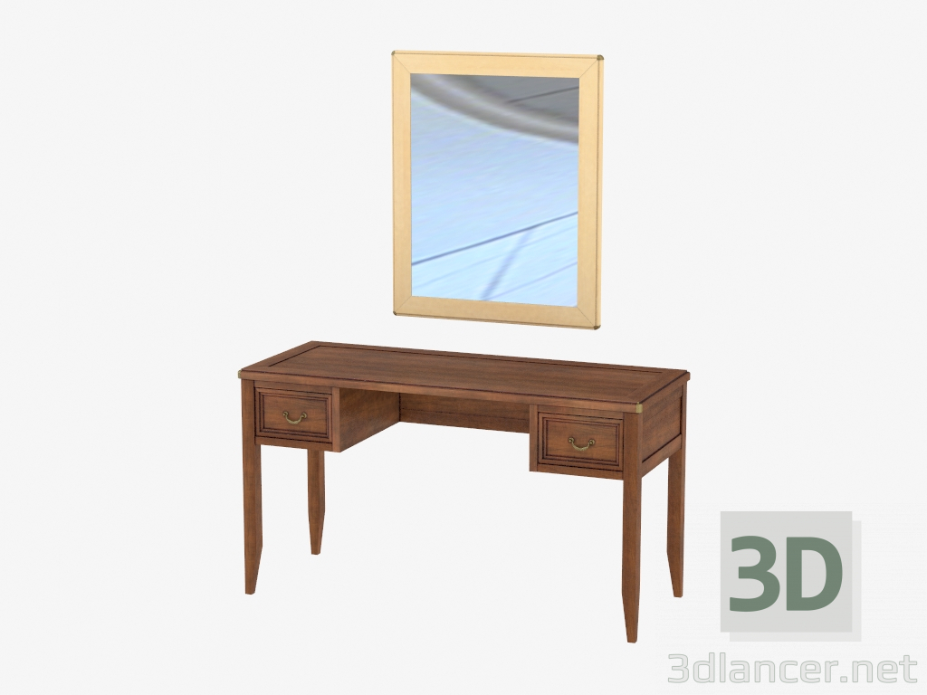 modello 3D Toilette con specchio - anteprima