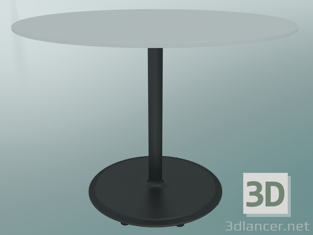 3d model Mesa BON (9382-51 (⌀ 70cm), H 51cm, HPL blanco, hierro fundido negro) - vista previa