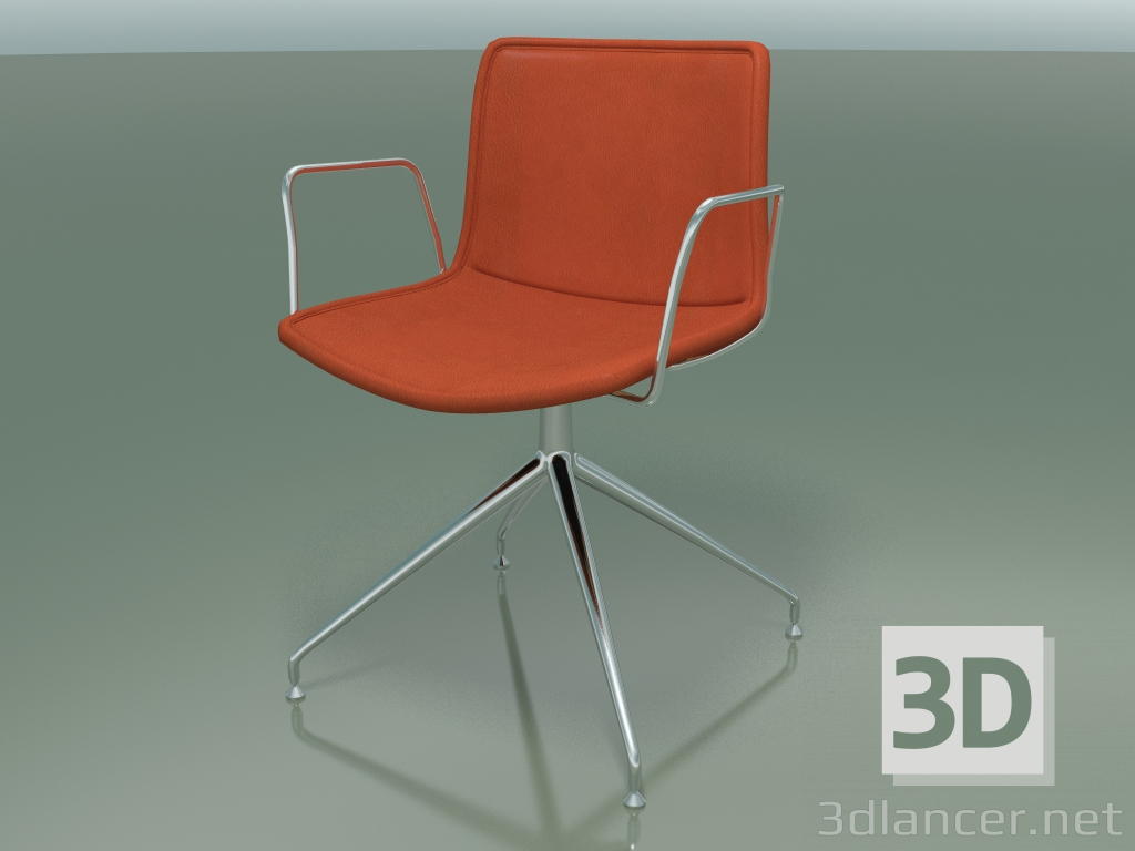 3d model Silla 0316 (giratoria, con reposabrazos, LU1, con tapicería de cuero lisa extraíble) - vista previa