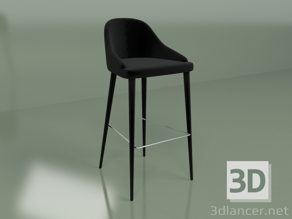 3d model Taburete de bar Elizabeth (negro) - vista previa