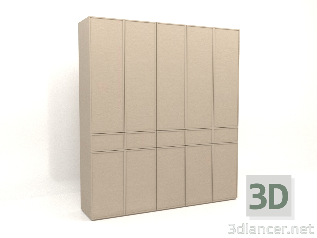 3d модель Шкаф MW 03 paint (2500х580х2800, beige) – превью