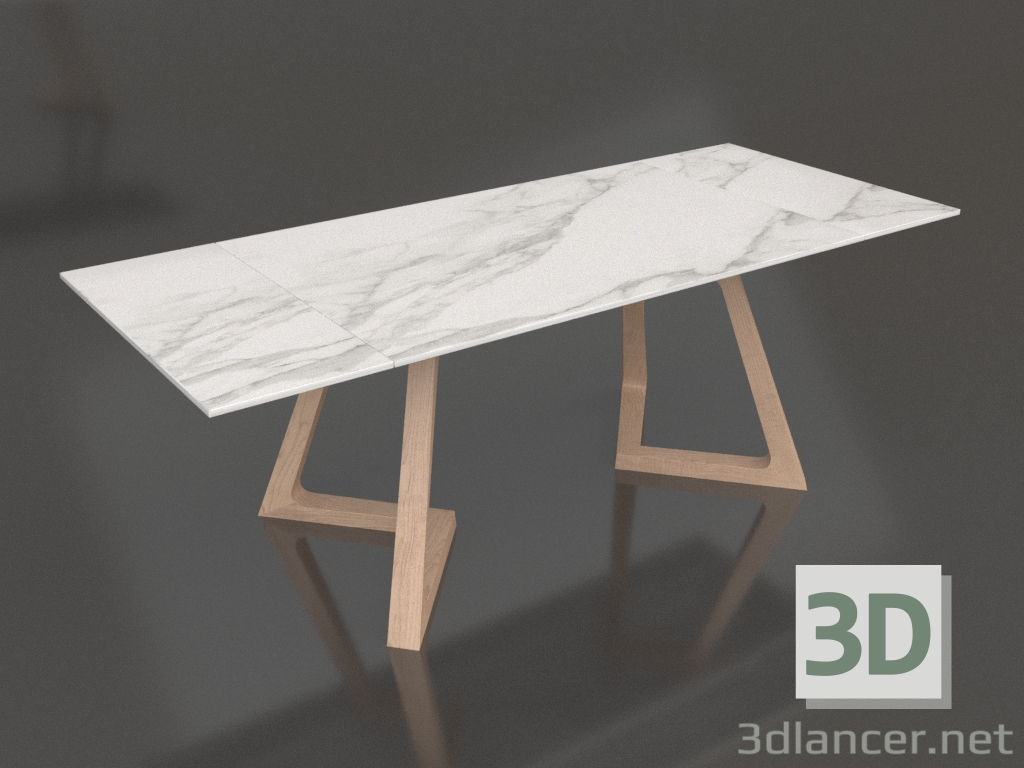 3d model Mesa plegable Sorrento 160-220 (cerámica blanca-fresno) - vista previa