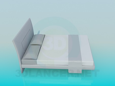 modello 3D Letto largo - anteprima