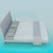 3D Modell Breites Bett - Vorschau