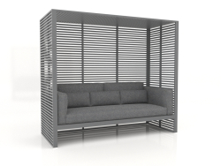 Al Fresco sofa with aluminum frame and high back (Anthracite)