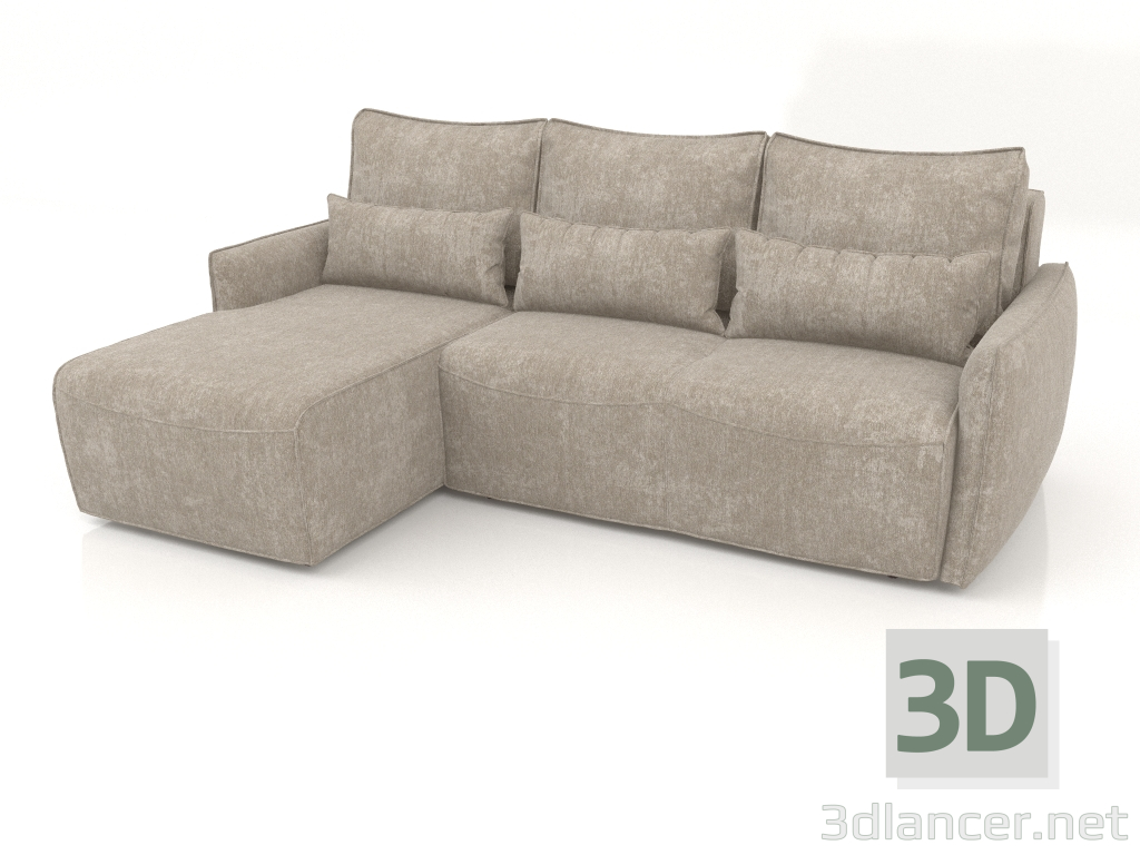 modello 3D Divano con pouf Milly - anteprima