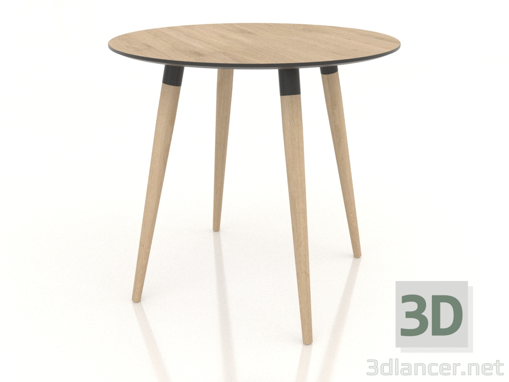 3D Modell Esstisch BRUNO 800x800x750 mm (Eiche hell) - Vorschau