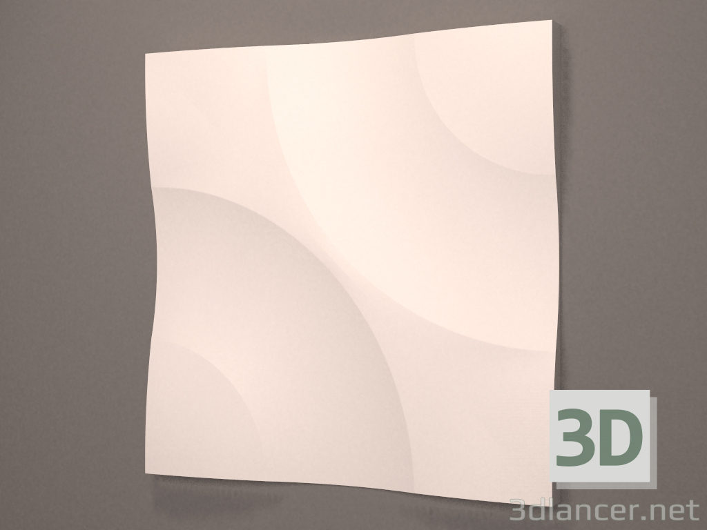 3d model panel decorativo círculo - vista previa