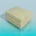 3d model Ottoman yellow - preview