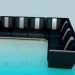 modèle 3D Sofa avec chaise - preview