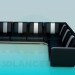 modèle 3D Sofa avec chaise - preview
