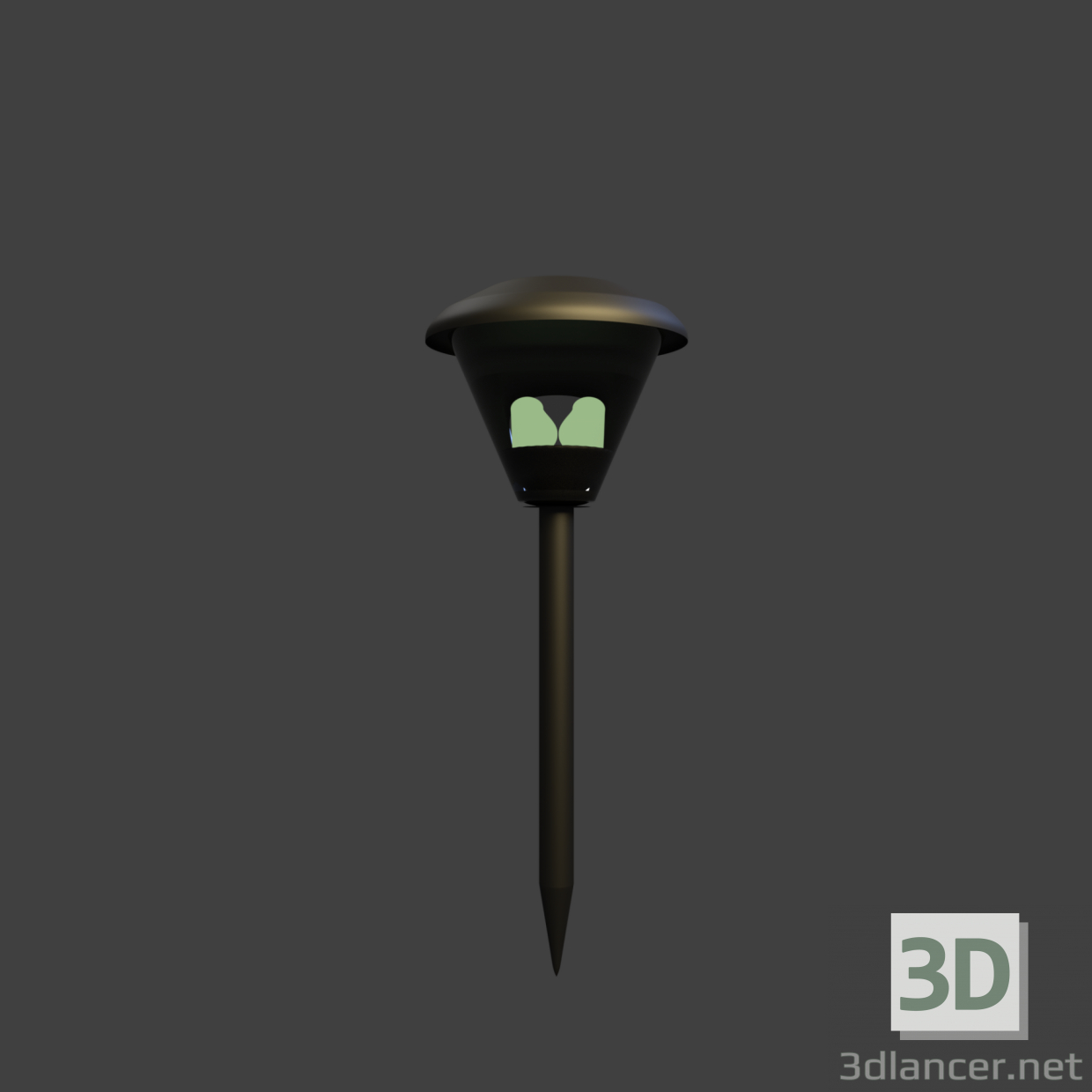 3d solar powered street lamp model buy - render