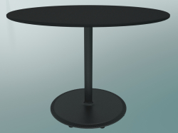 Mesa BON (9382-51 (⌀ 70cm), A 51cm, preto HPL, preto de ferro fundido)