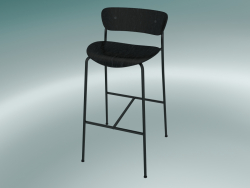 Bar stool Pavilion (AV9, H 95cm, 50x52cm, Black stained oak)