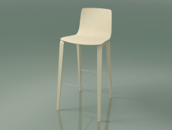 Tabouret de bar 5903 (4 pieds en bois, bouleau blanc)