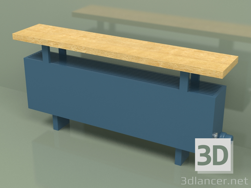 modèle 3D Convecteur - Banc Aura (280x1000x146, RAL 5001) - preview