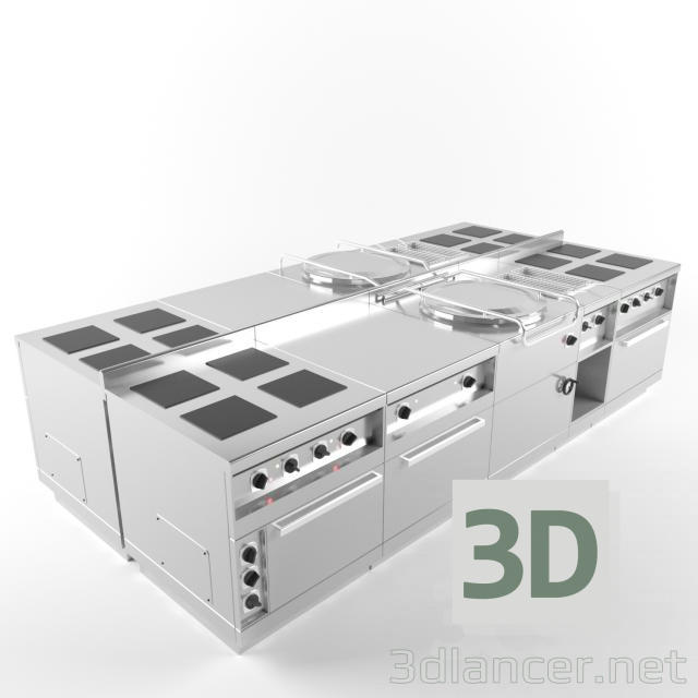 3d model Horno industrial - vista previa