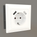 3d model Socket with grounding and USBx2 (white gloss) - preview