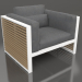 3d model Lounge chair with a high back (White) - preview