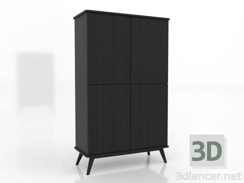 3d model Cabinet 5 1000x450x1650 mm (black RAL 9005) - preview 3d model Cabinet 5 1000x450x1650 mm (black RAL 9005) - preview